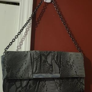 Poppie Jones Snakeskin Clutch